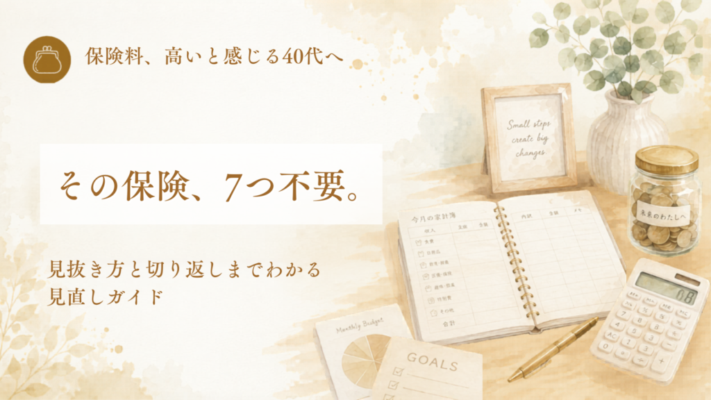 不要な保険7つ+セールスの見抜き方のアイキャッチ。その保険、7つ不要。見抜き方と切り返しまでわかる