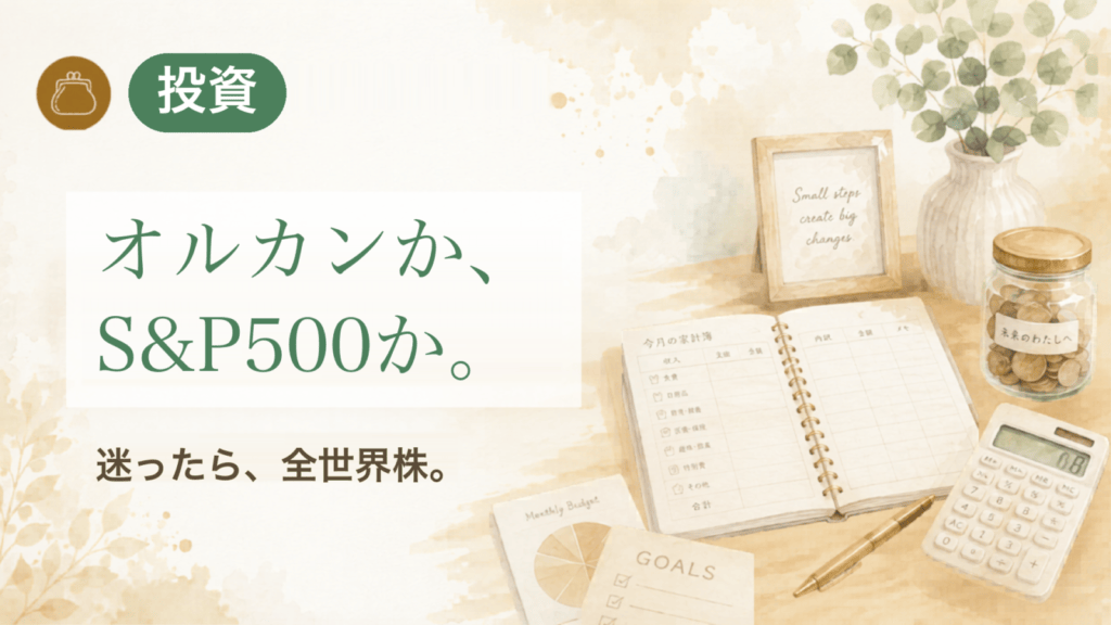 オルカンか、S&P500か。 迷ったら、全世界株。