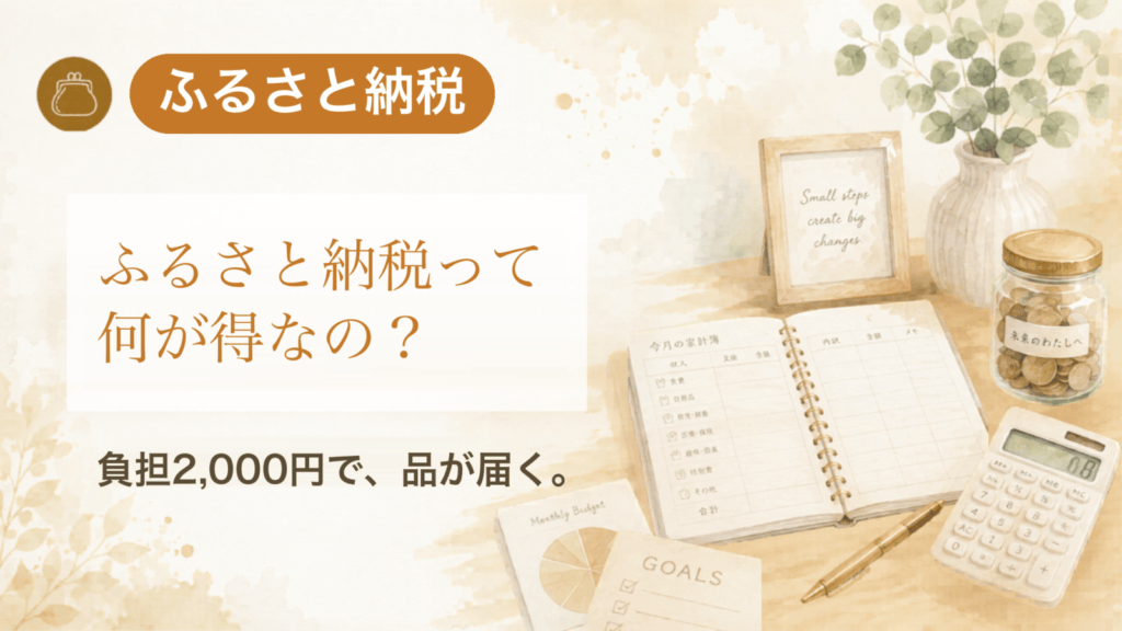 ふるさと納税って何が得なの？ 負担2,000円で、品が届く。