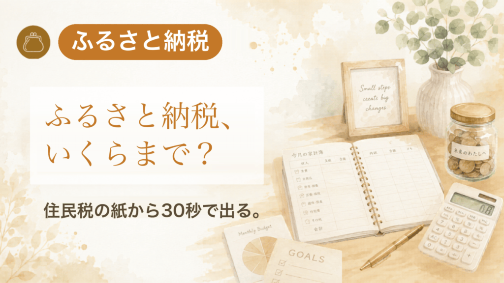 ふるさと納税、いくらまで？ 住民税の紙から30秒で出る。
